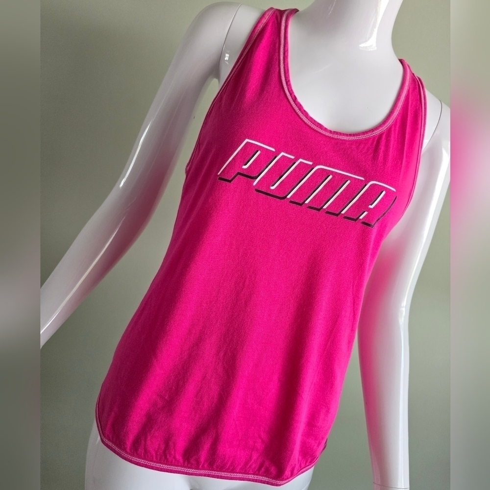 49. Puma Pink Purple Cotton Modal Sleeveless Workout Tank Top Size Small